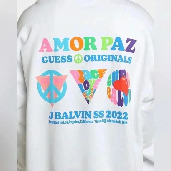 Guess x J Balvin Amor Crewneck Sweatshirt NWT - Picture 5 of 11